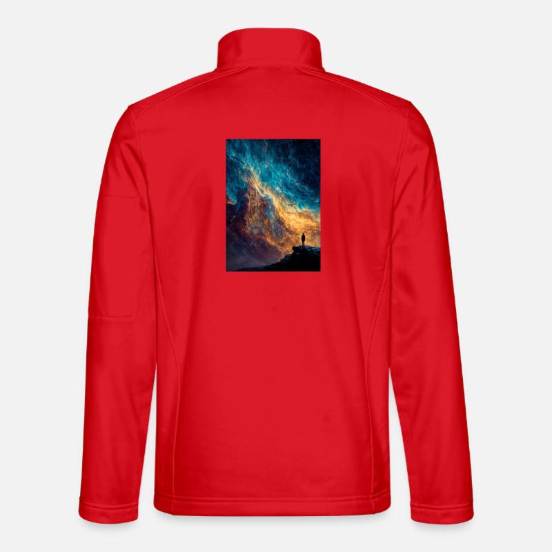 Cosmic Edge Wanderer - Unisex Softshell Jacket - red