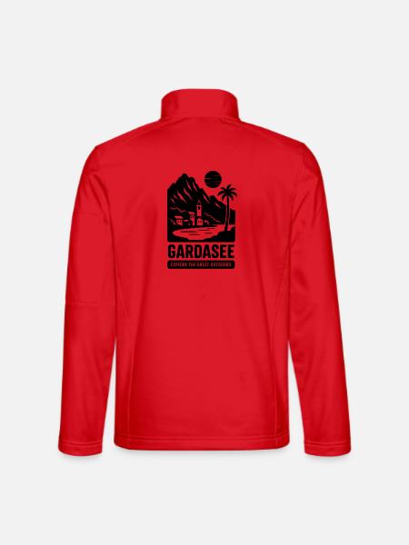 Gardasee Italien Urlaub Silhouette - Unisex Softshelljacke - Rot