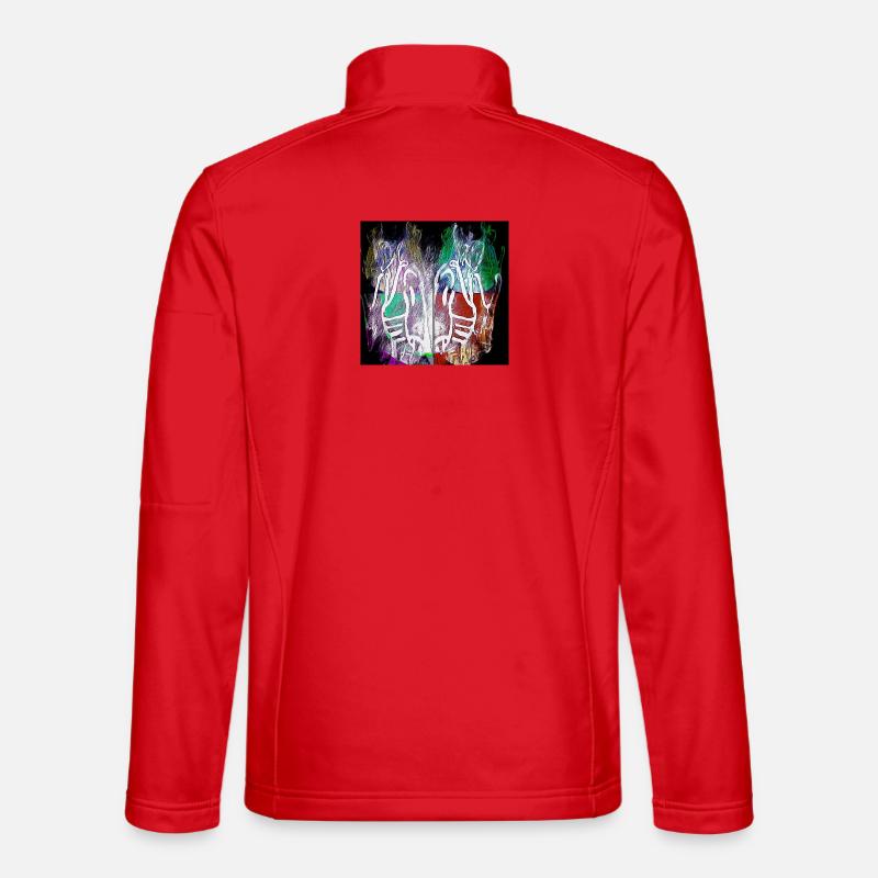 Neon Skeletal Hands Split Art Unisex Softshell Jacket