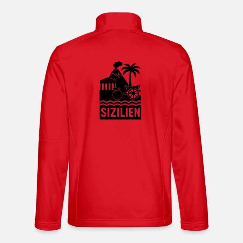 Sicily Silhouette - Unisex Softshell Jacket - red