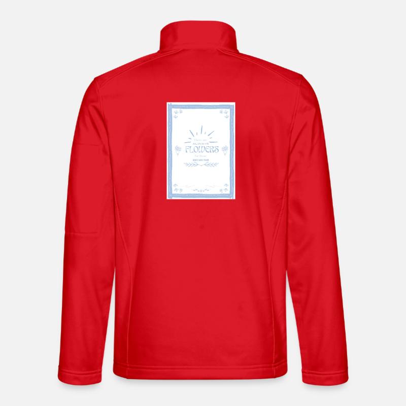 Blumen Zitat - Unisex Softshelljacke - Rot