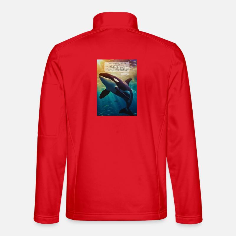 Orca Underwater Hope Verse - Unisex Softshell Jacket - red