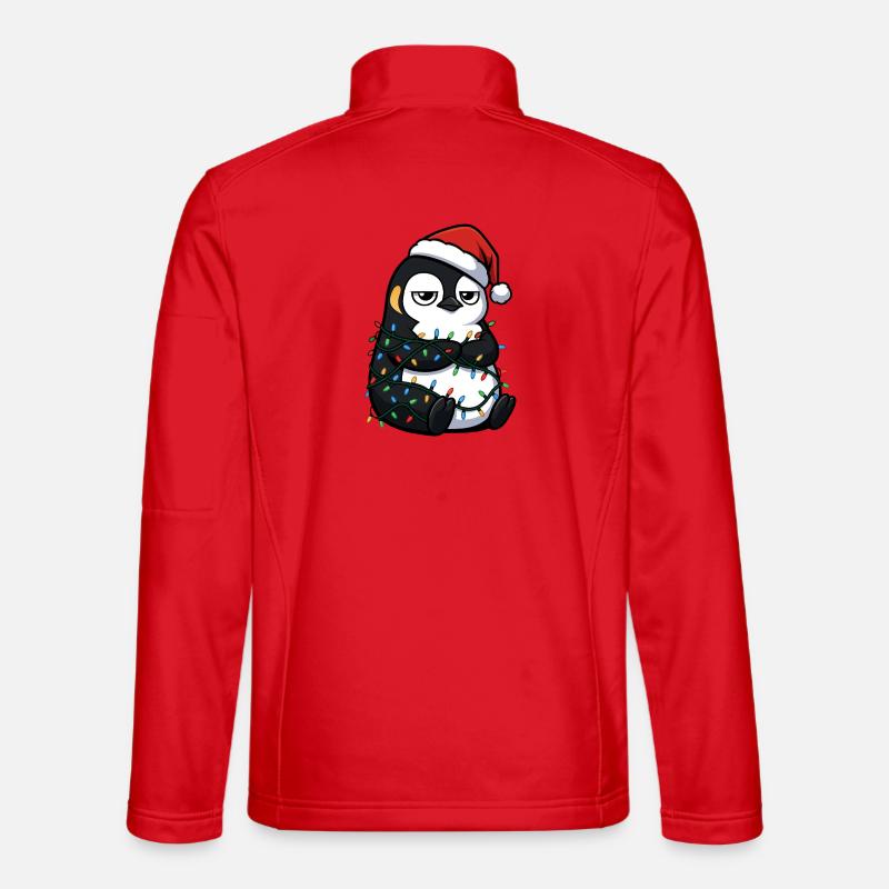 Grumpy Penguin Christmas Clumsy Santa Verhed Unisex Softshell Jacket