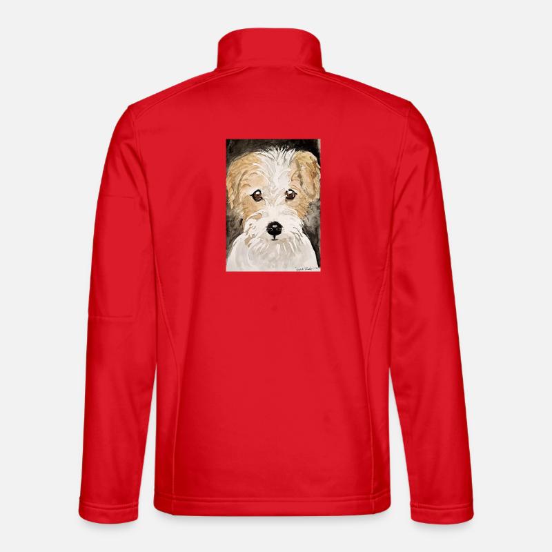 Terrier Welpe,  - Unisex Softshelljacke - Rot