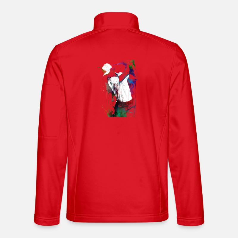 Golf player #golf - Unisex Softshell Jacket - red