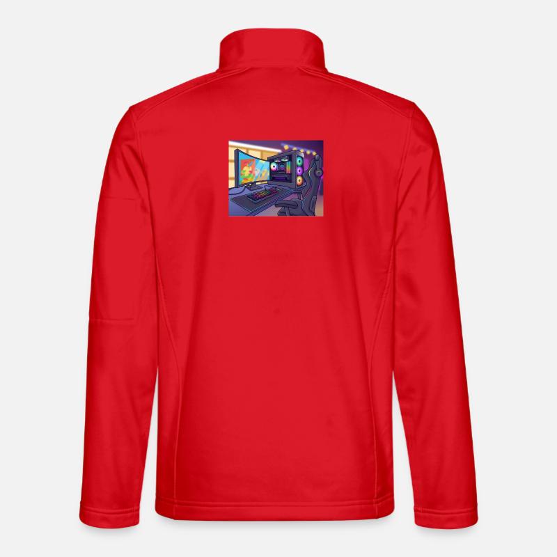 RGB Gaming PC Atmosphere - Unisex Softshell Jacket - red