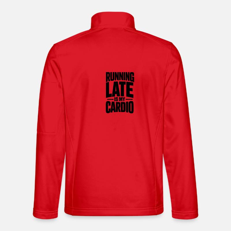 Running Late Is My Cardio - Unisex Softshell Jacket - red