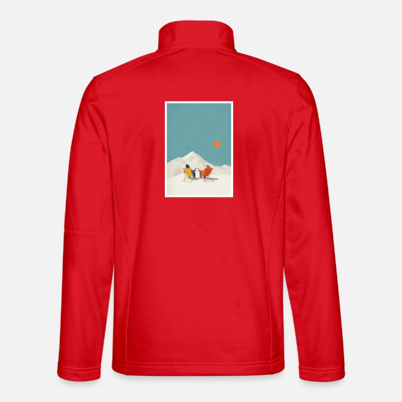 Sunlit Summit Lounge - Unisex Softshelljacke - Rot