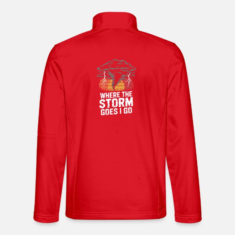 Percorso della tempesta al tramonto - Giacca softshell unisex - rosso