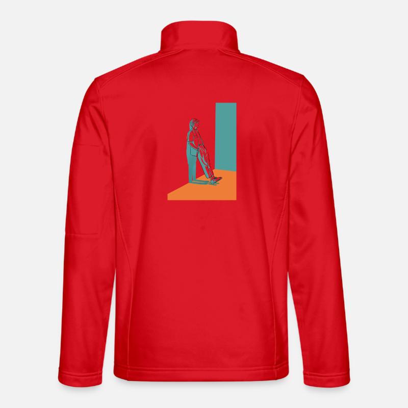 Urbane Silhouette - Unisex Softshelljacke - Rot