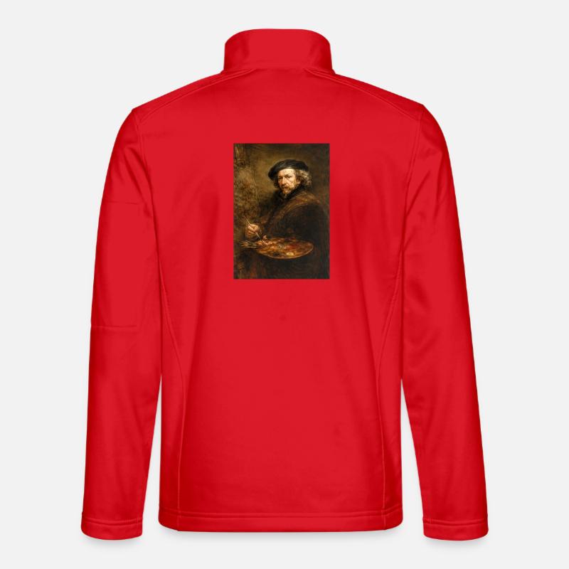 Old Master with Palette - Unisex Softshell Jacket - red