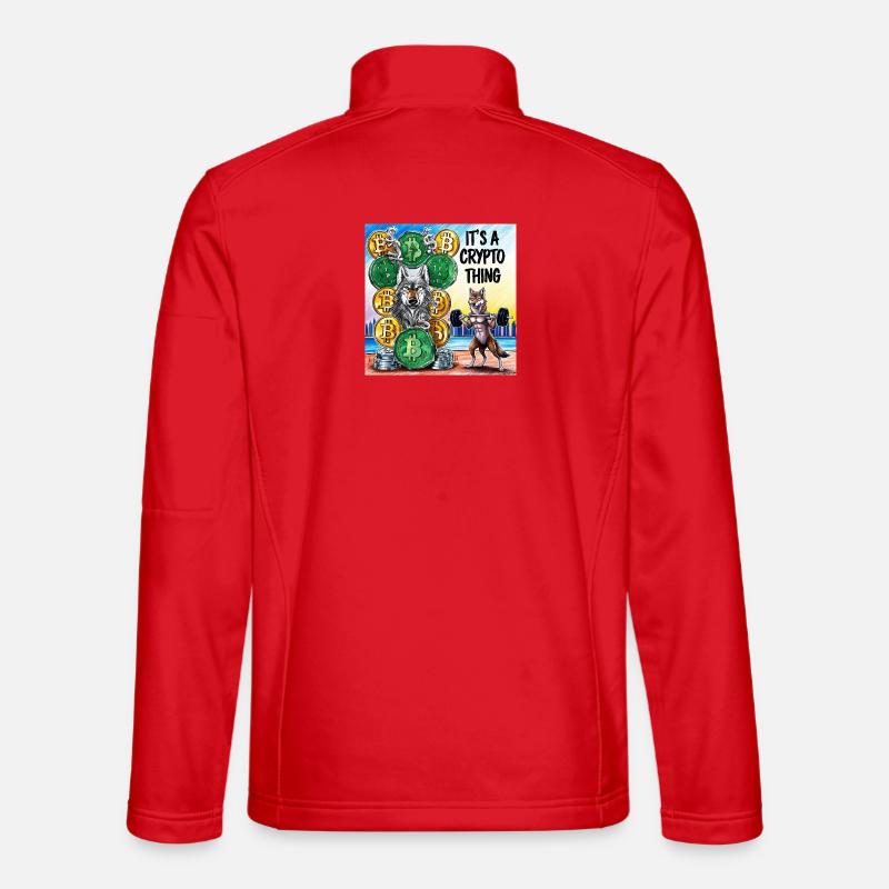 Crypto Wolf und Fuchs Kraft - Unisex Softshelljacke - Rot