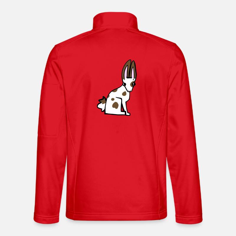 Geflecktes Kaninchen - Unisex Softshelljacke - Rot