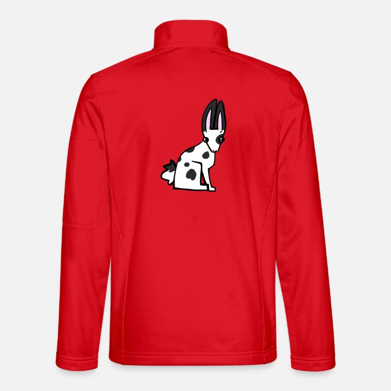 speckled bunny  - Unisex Softshell Jacket - red