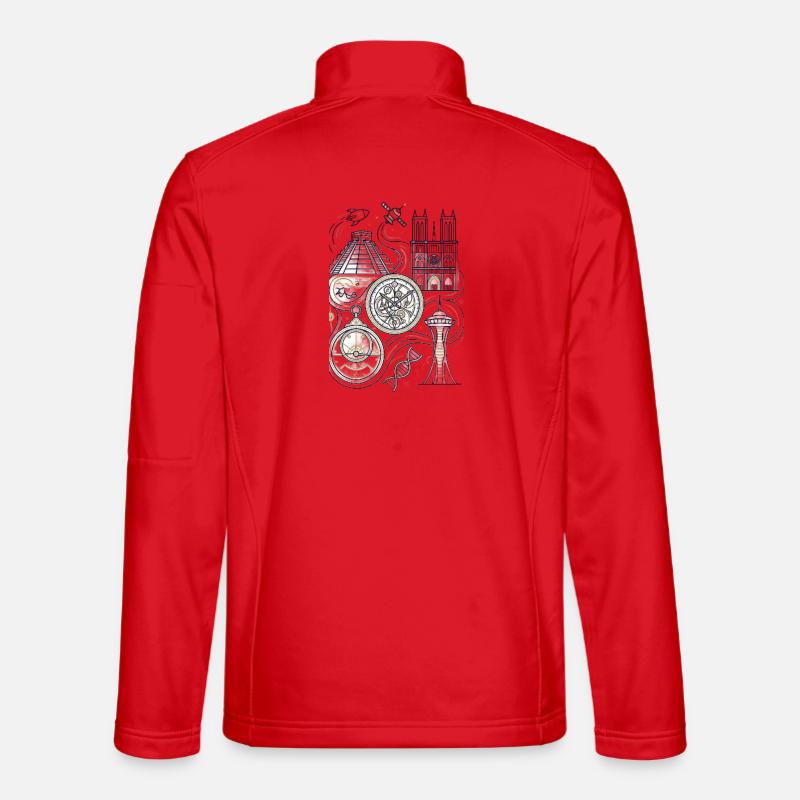 Cosmic Clockworks: Space and Stone Unisex Softshell Jacket