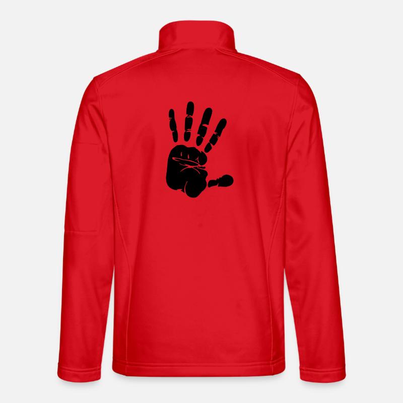 Limited - black hand - gift - idea - Unisex Softshell Jacket - red