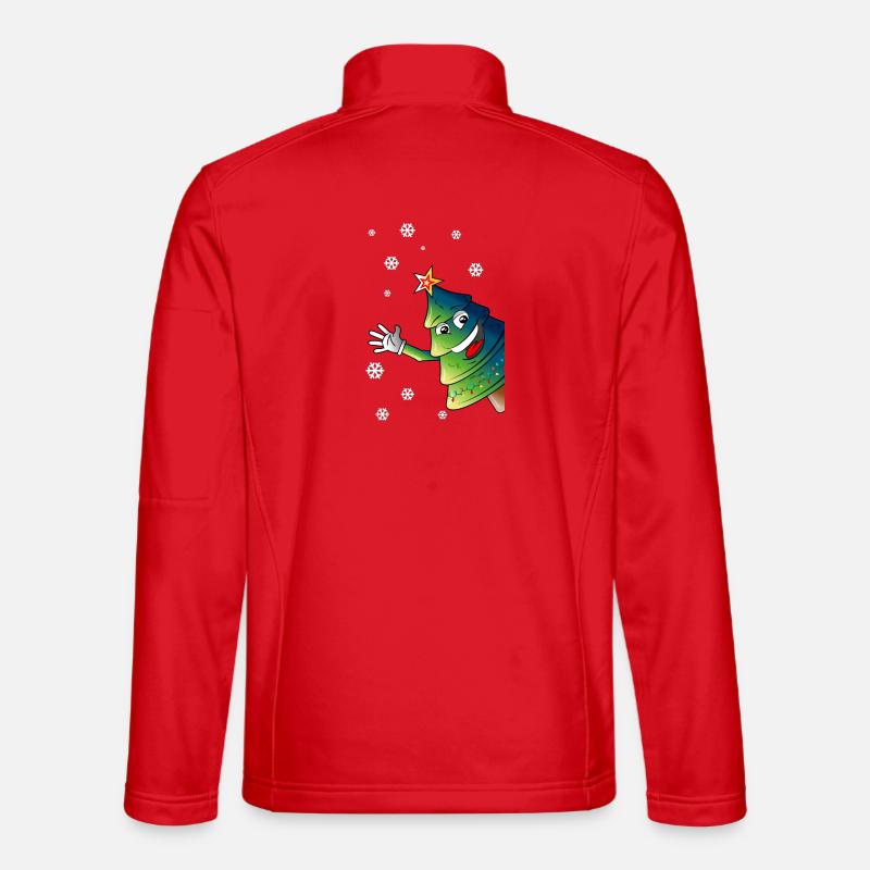 Frohe Weihnachten Baum schwankt im Schnee - Weihnachten - Unisex Softshelljacke - Rot