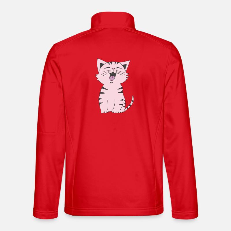 Cat pink - Unisex Softshell Jacket - red