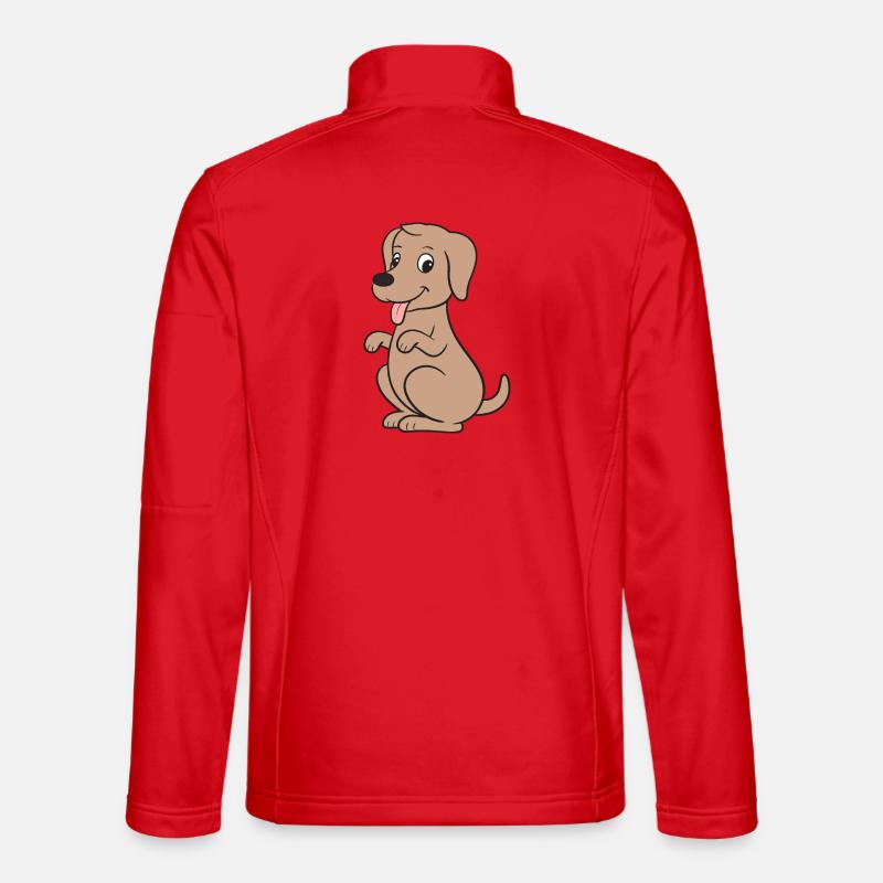 Hund Hunde - Unisex Softshelljacke - Rot