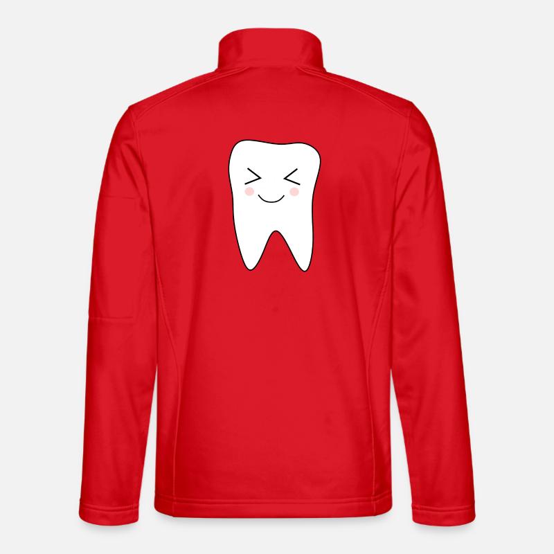 Tooth, Teeth, Dentist Gift - Unisex Softshell Jacket - red