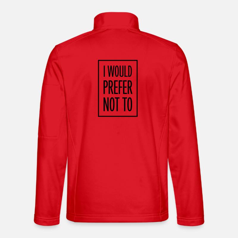 I prefer not to - Unisex Softshell Jacket - red