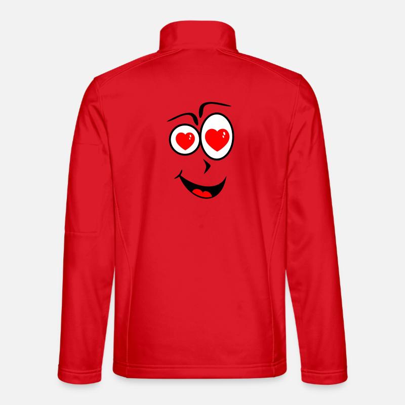 Smiling face with heart eyes - Unisex Softshell Jacket - red