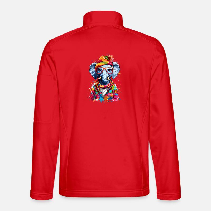 Coole Elefant - Unisex Softshelljacke - Rot