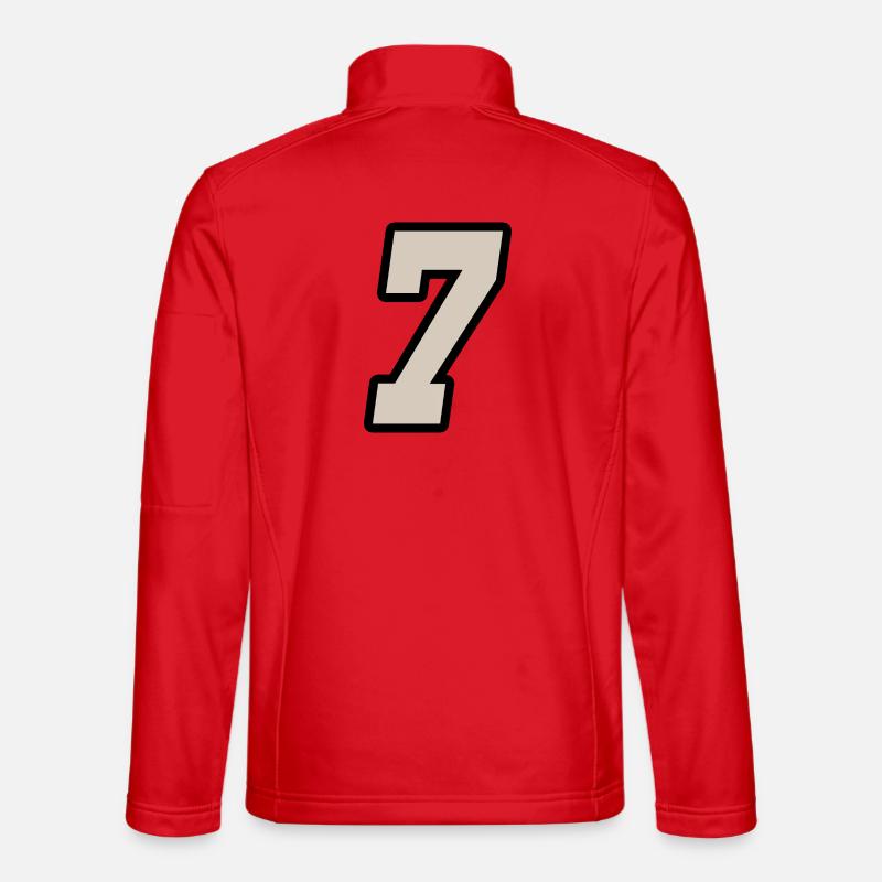 Nummer sieben 7 - Unisex Softshelljacke - Rot