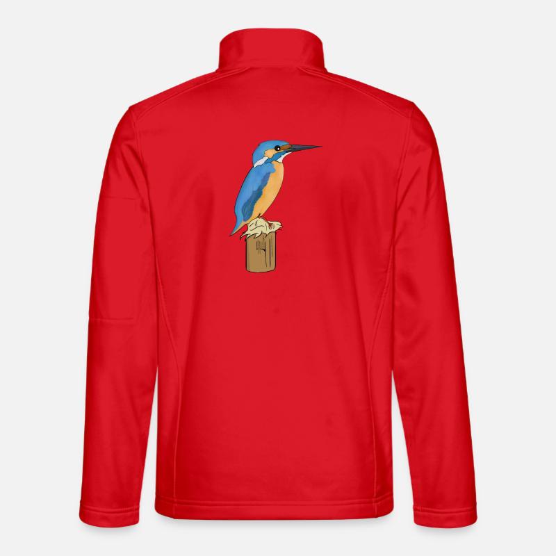 Eisvogel Vogel - Unisex Softshelljacke - Rot