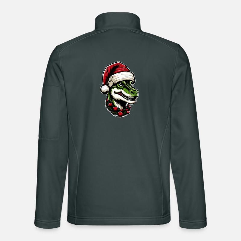 Weihnachts T-Rex: Dino Festtagsstimmung Unisex Softshelljacke
