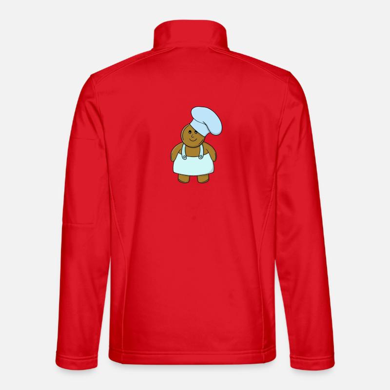 Baker's Gingerbread Cookie - Unisex Softshell Jacket - red