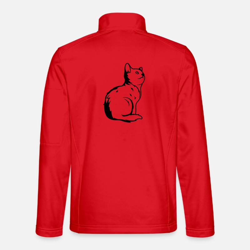Cat - Unisex Softshell Jacket - red