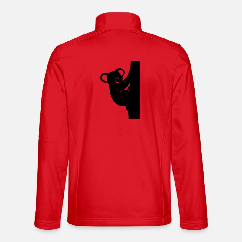 Koala Silhouette Kletterer - Unisex Softshelljacke - Rot