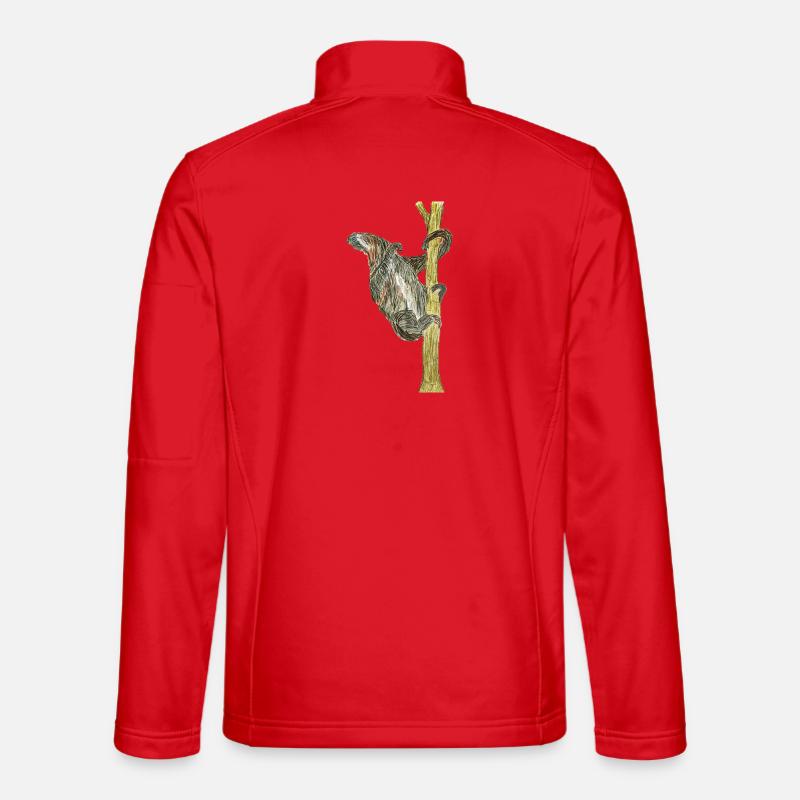 Monkey artwork on tree - Unisex Softshell Jacket - red