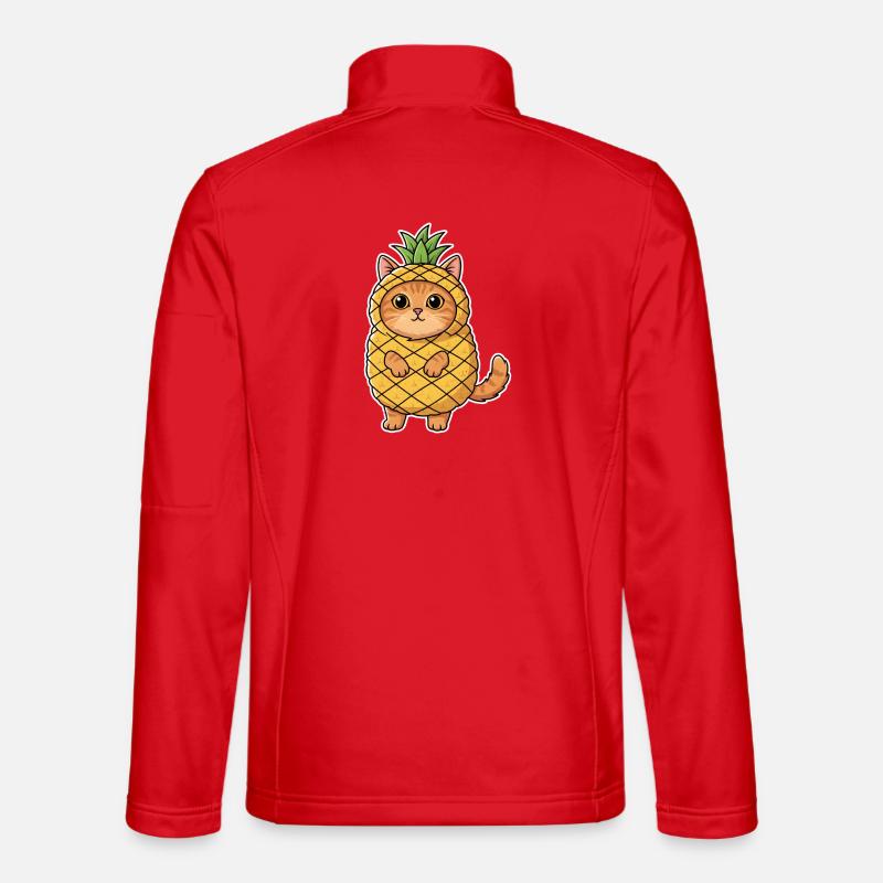 Pineapple Cat - Unisex Softshell Jacket - red