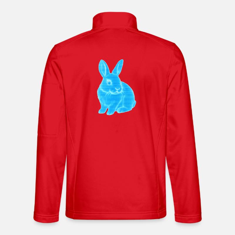 Neon Bunny Blue Glow Unisex Softshell Jacket