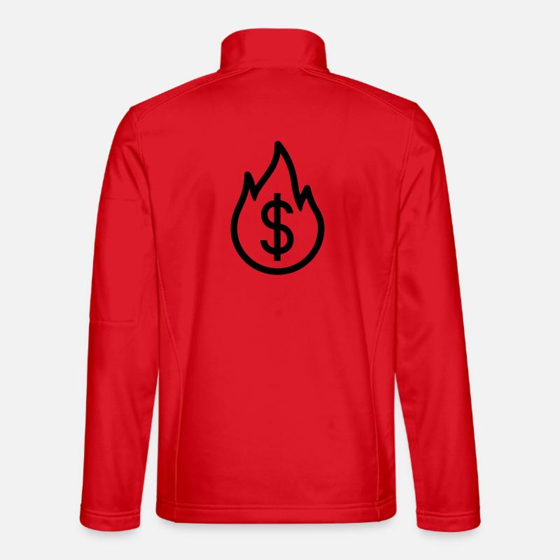 Geld verbrennen - Unisex Softshelljacke - Rot