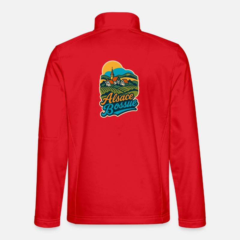 Alsace Bossue – Krumme Elsass - Unisex Softshelljacke - Rot