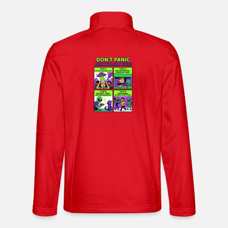 Alien Invasion Guide - Unisex Softshell Jacket - red