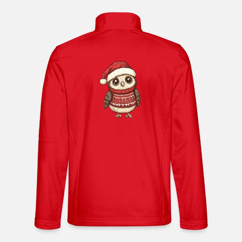 Owl Christmas - Unisex Softshell Jacket - red