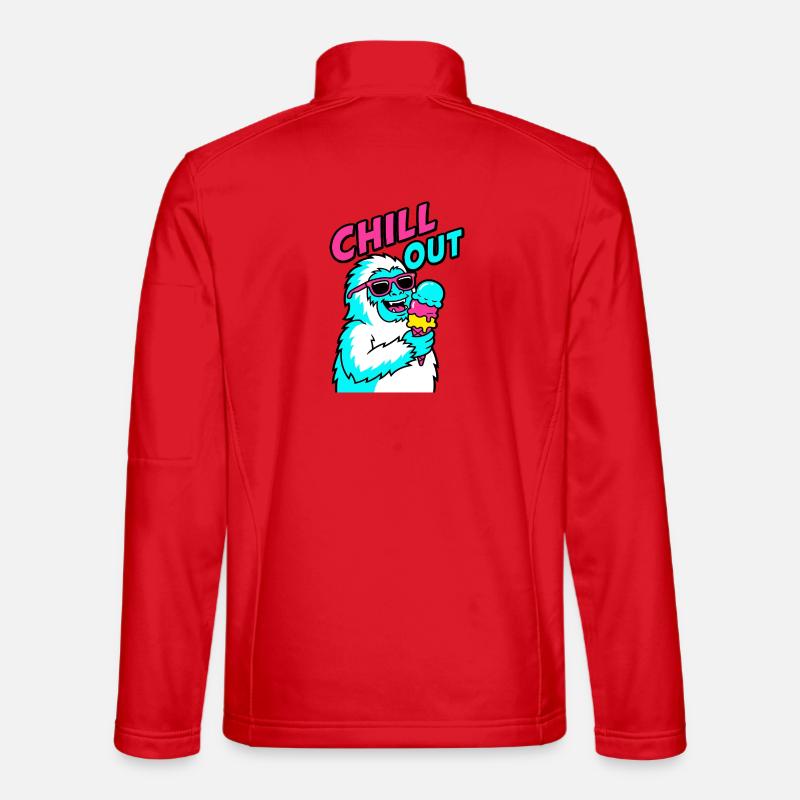 Chill Out Yeti - Unisex Softshelljacke - Rot