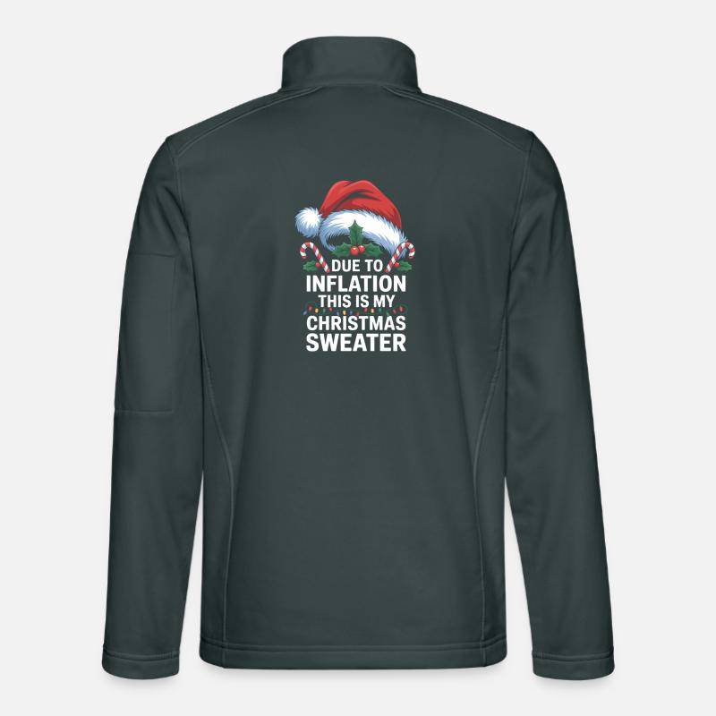 Jeu de mots sur l’inflation avec le pull de Noël Veste en tissu softshell Unisexe