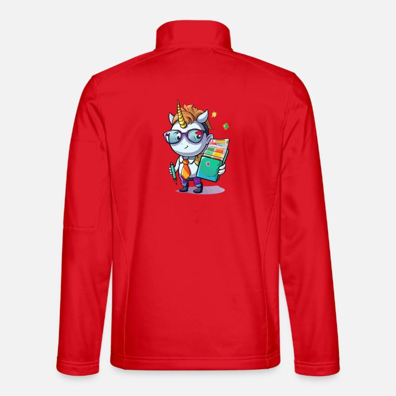 Nerdicorn Schulzauberer - Unisex Softshelljacke - Rot