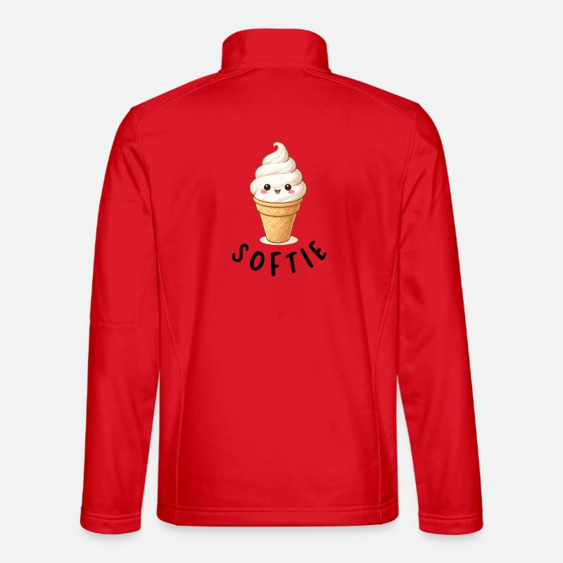Kawaii Eiscreme auf Waffel Unisex Softshelljacke