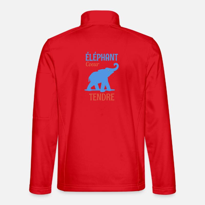 Tender Heart Elephant - Unisex Softshell Jacket - red