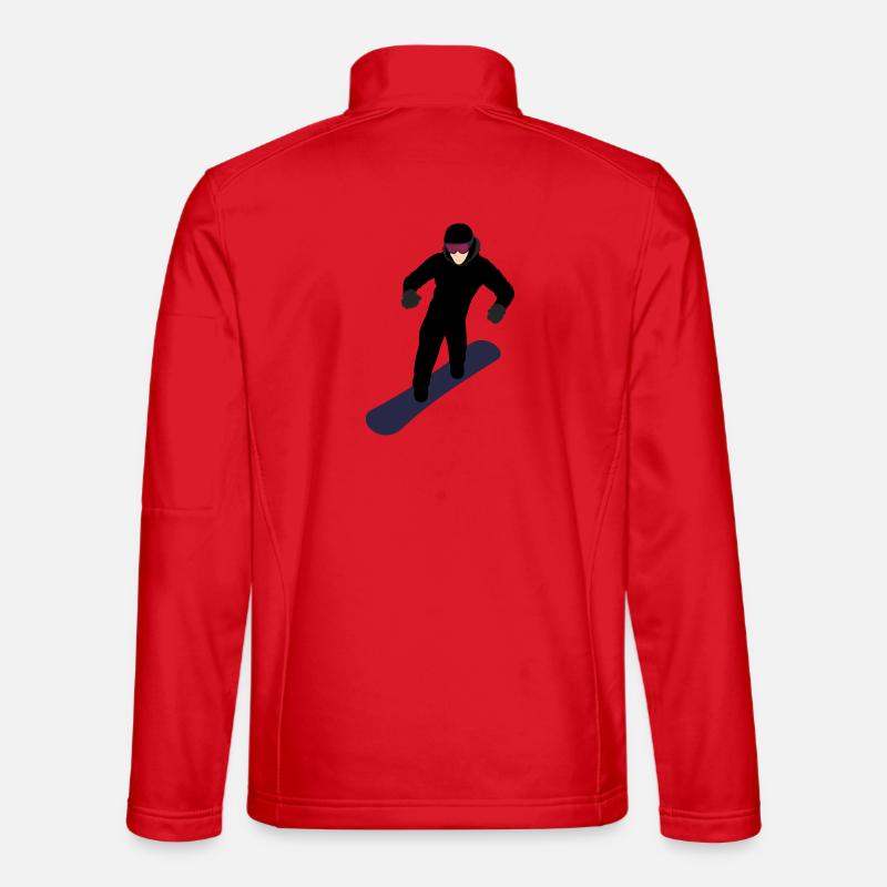 Dynamic snowboarder - Unisex Softshell Jacket - red