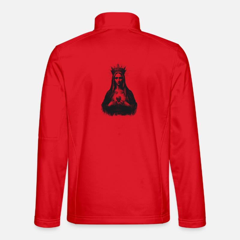 Sacred silhouette with wreath - Unisex Softshell Jacket - red