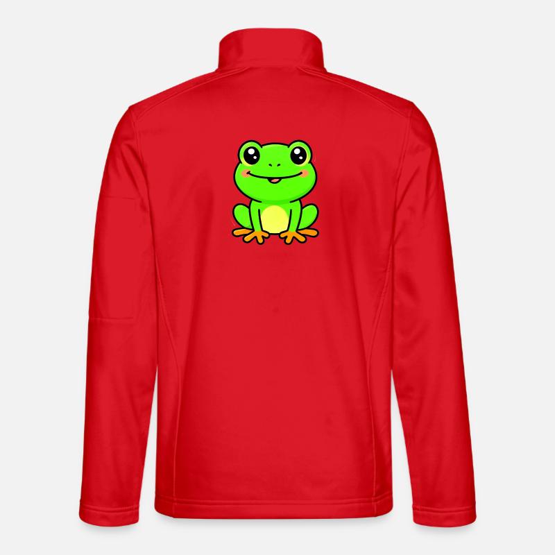 Heller Limettenfrosch-Anhänger - Unisex Softshelljacke - Rot