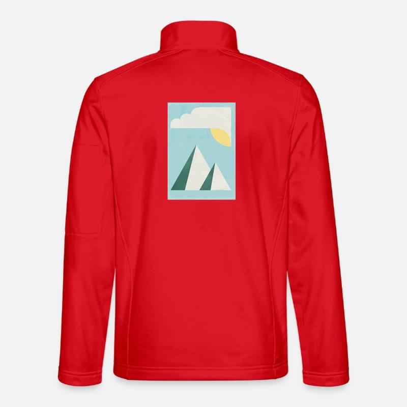 Mountains - Unisex Softshell Jacket - red