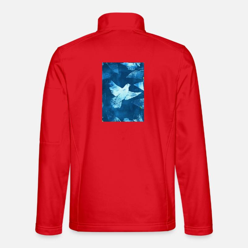 Blue Dove Peace Visual - Veste en tissu softshell Unisexe - rouge